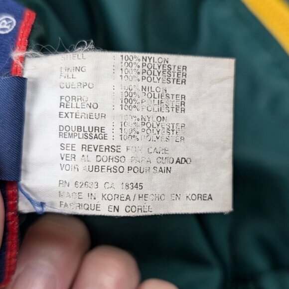 Green Bay Packers Vintage NFL Pro Player Reversible Puffer Style Jacket Size M/L - Picture 9 of 14